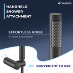 Dixon Round lever Bath Shower Mixer Tap with Kit - Matt Black