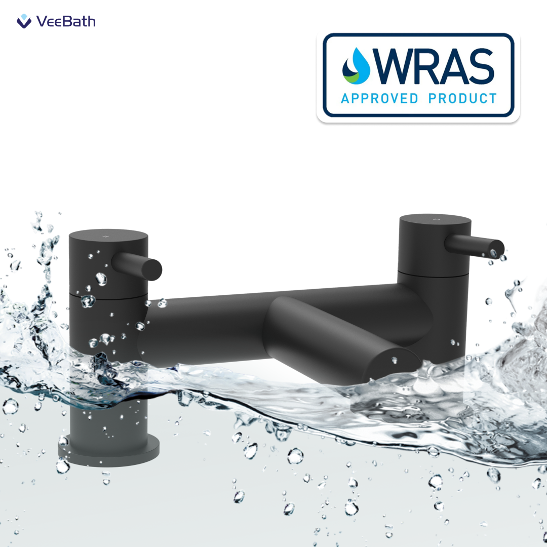 Dixon Round Bath Filler Mixer Tap - Matt Black