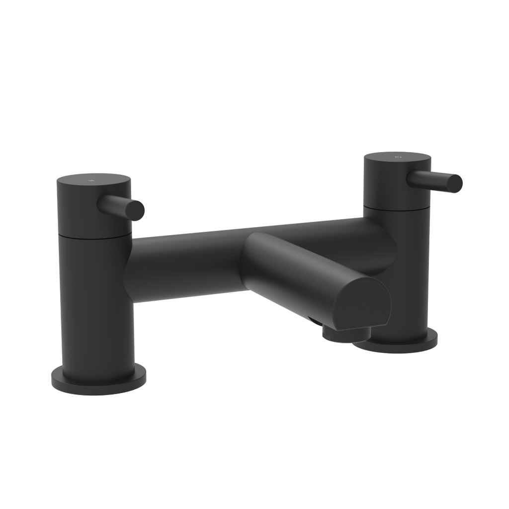 Dixon Round Bath Filler Mixer Tap - Matt Black
