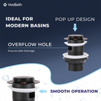 Kelvin Square Waterfall Mono Basin Mixer Tap - Matt Black