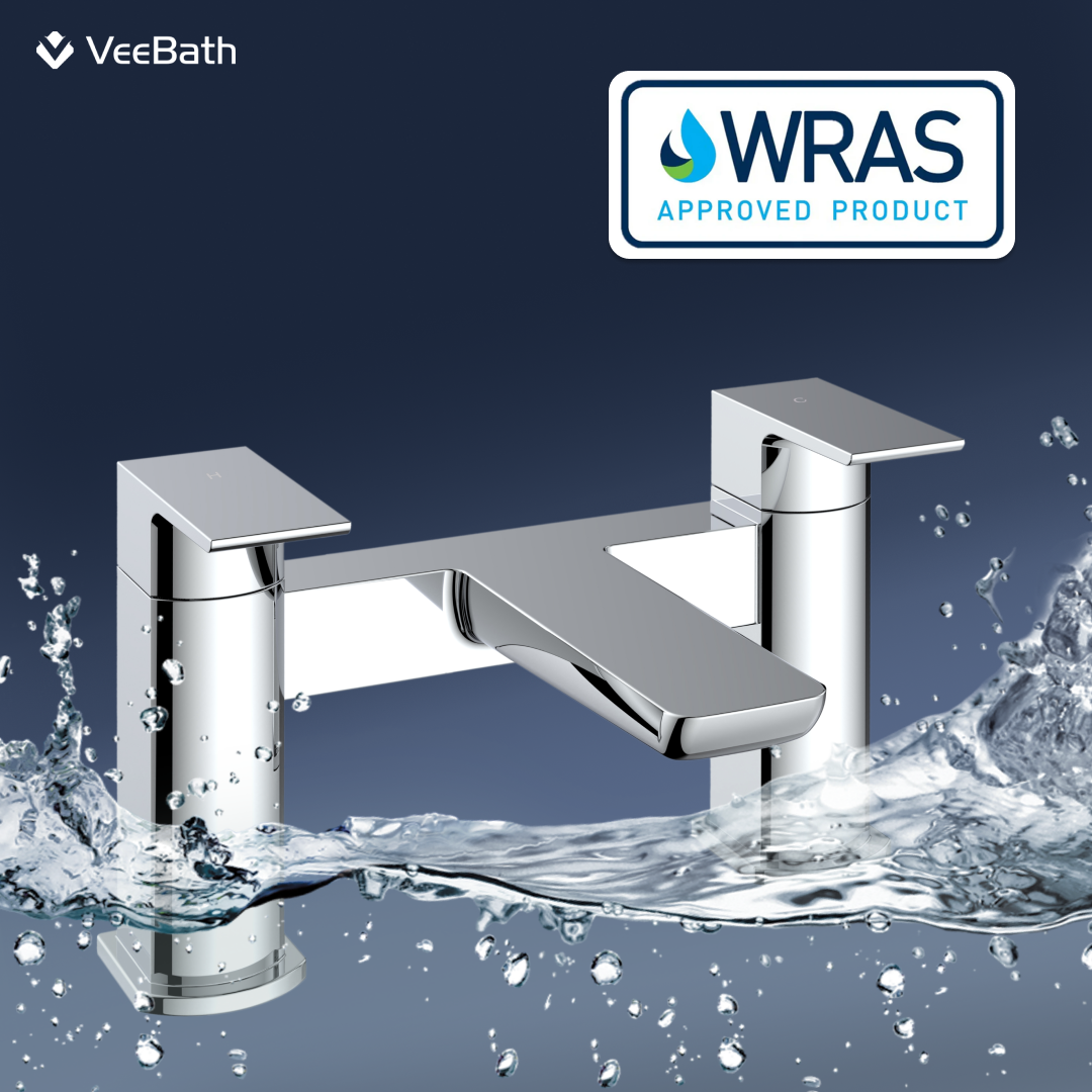 Lunar Soft Square Bath Filler Mixer Tap - Chrome