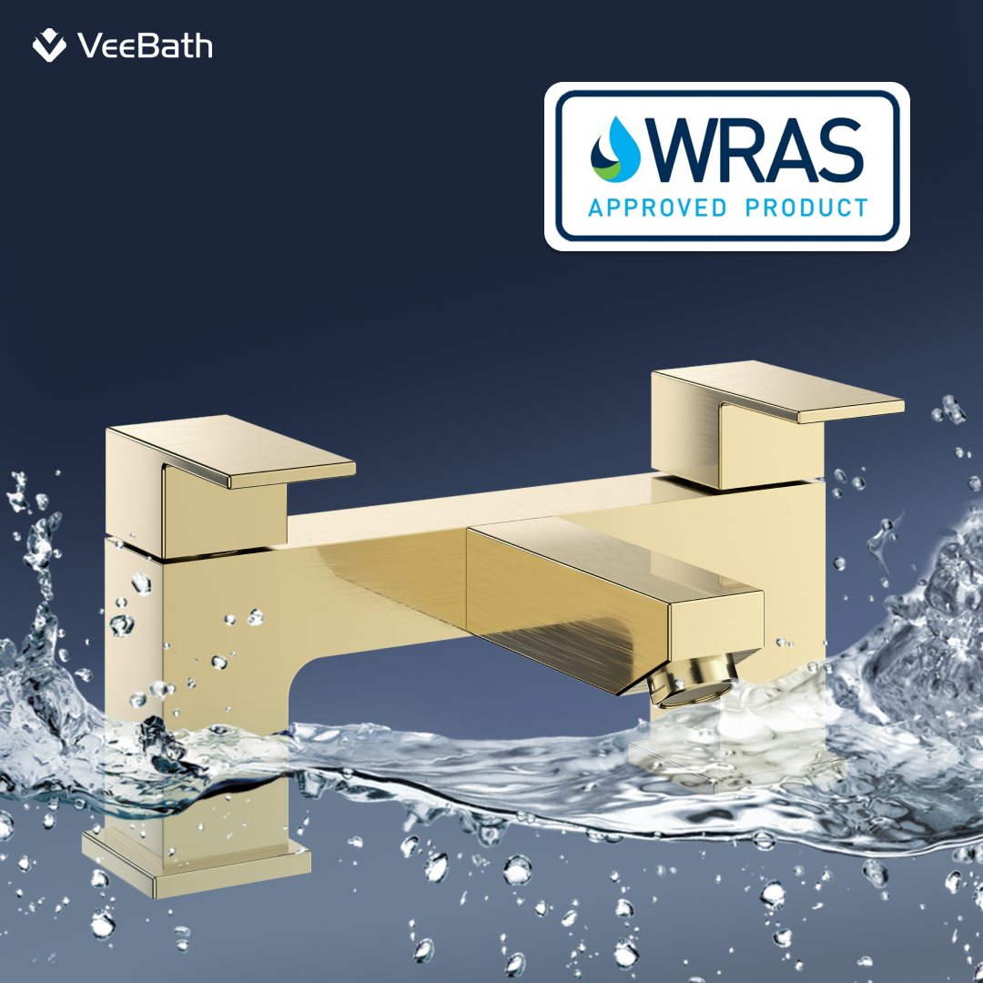 Munro Square Bath Filler Mixer Tap - Brushed Brass