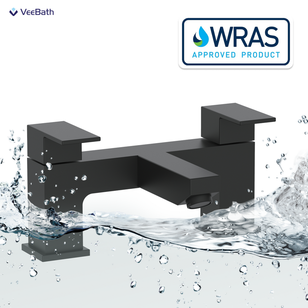 Munro Square Bath Filler Mixer Tap - Matt Black