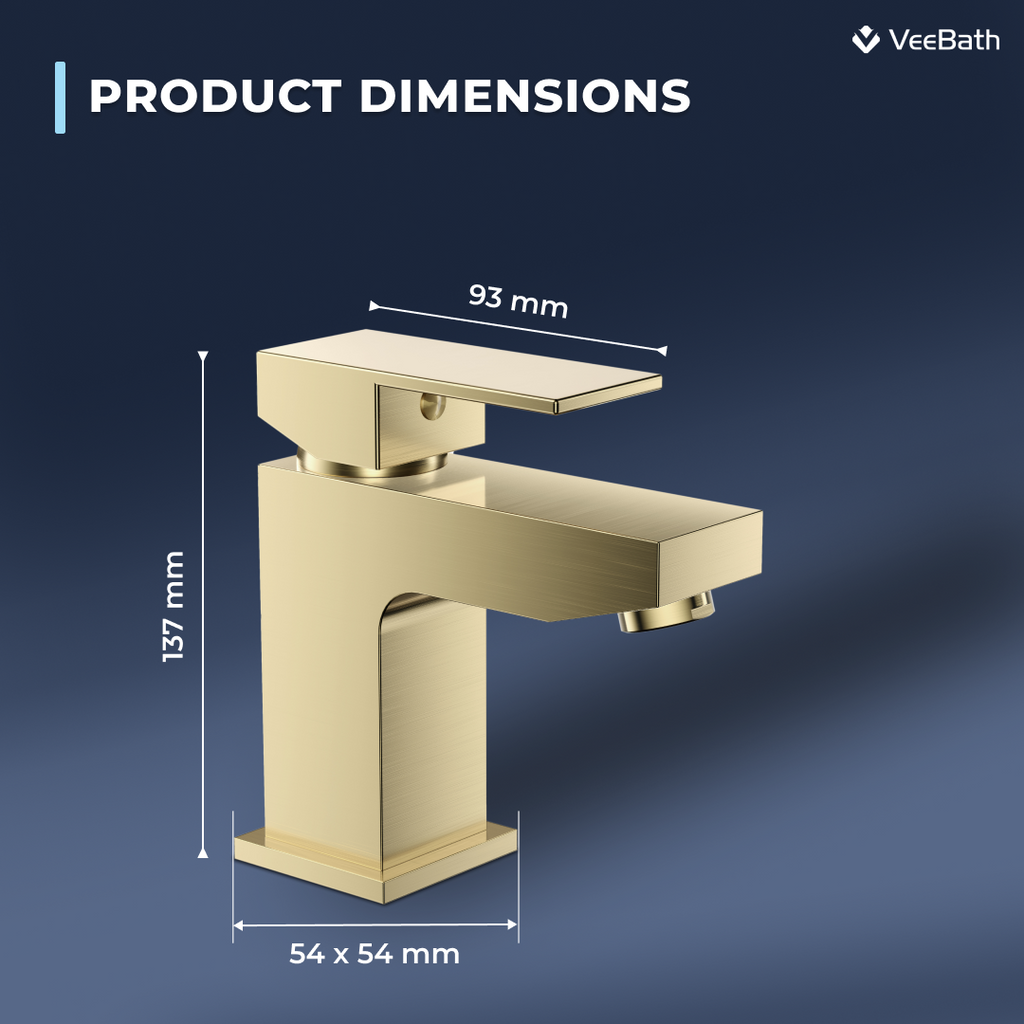 Munro Mono Basin Mixer Tap - Brushed Brass