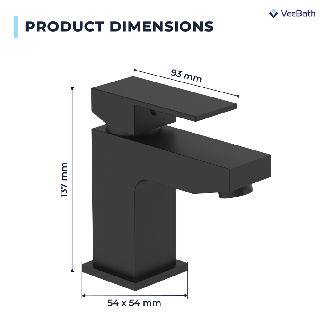 Munro Mono Basin Mixer Tap - Matt Black