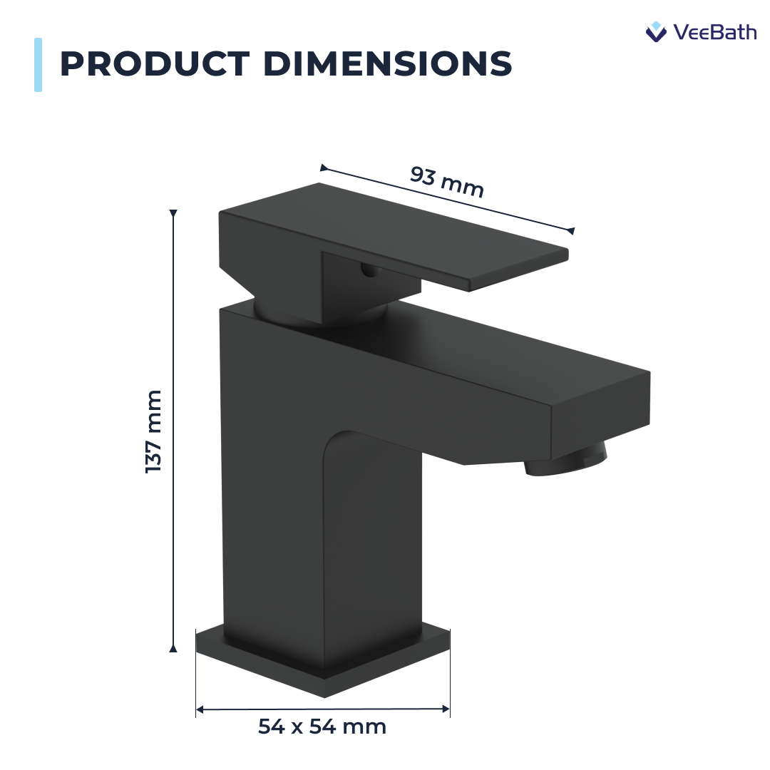 Munro Mono Basin Mixer Tap - Matt Black