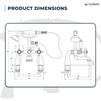 Regency Traditional Bath Shower Mixer Tap with Kit - Matt Black