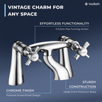 Regency Traditional Bath Filler Mixer Tap - Chrome