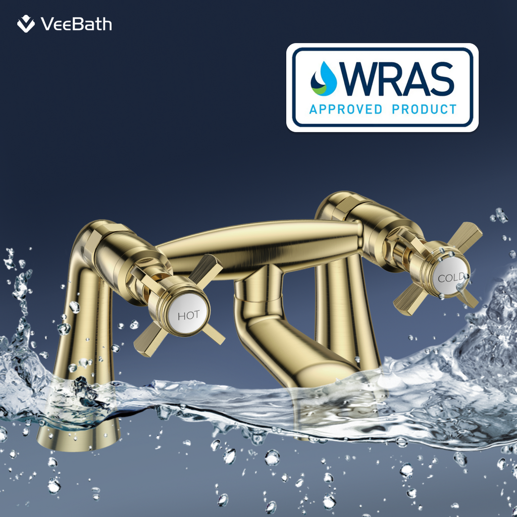 Regency Traditional Bath Filler Mixer Tap - Brushed Brass