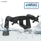 Regency Traditional Bath Filler Mixer Tap - Matt Black