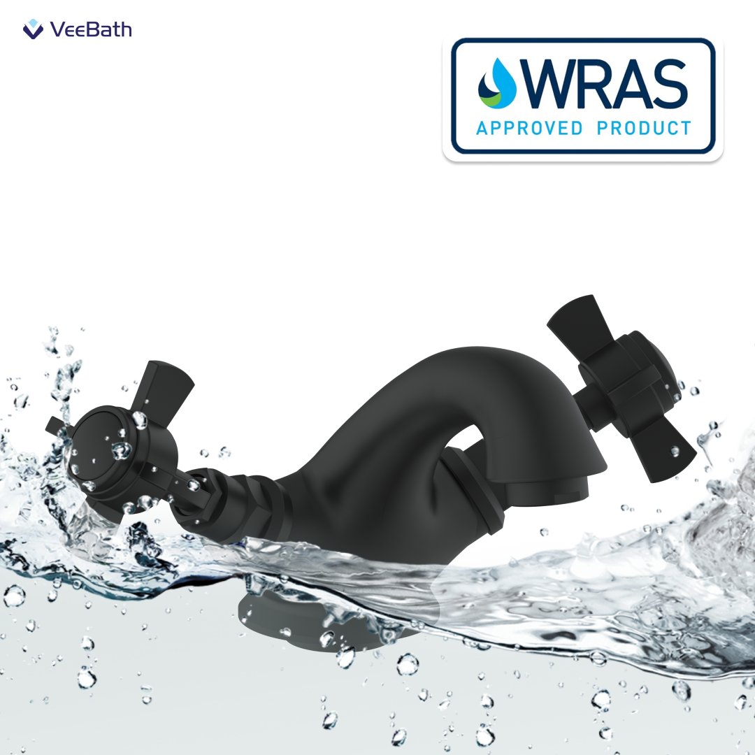 Regency Traditional Mono Basin Mixer Tap - Matt Black