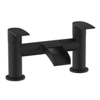 Symphony Round Waterfall Bath Filler Mixer Tap - Matt Black