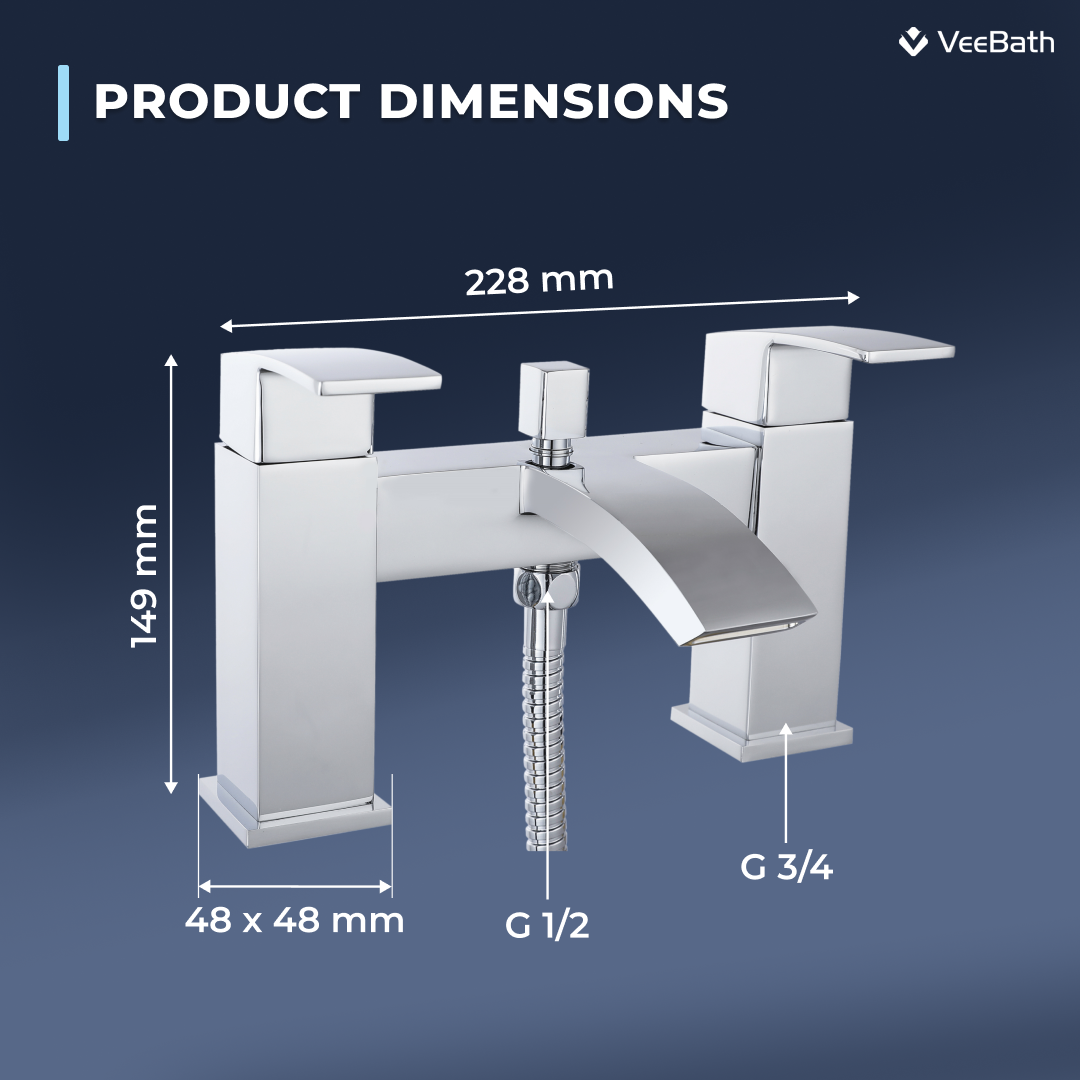 Trace Bath Shower Mixer inc. shower set Chrome