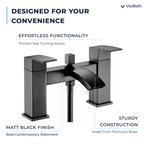 Trace Bath Shower Mixer Tap with Kit - Matt Black
