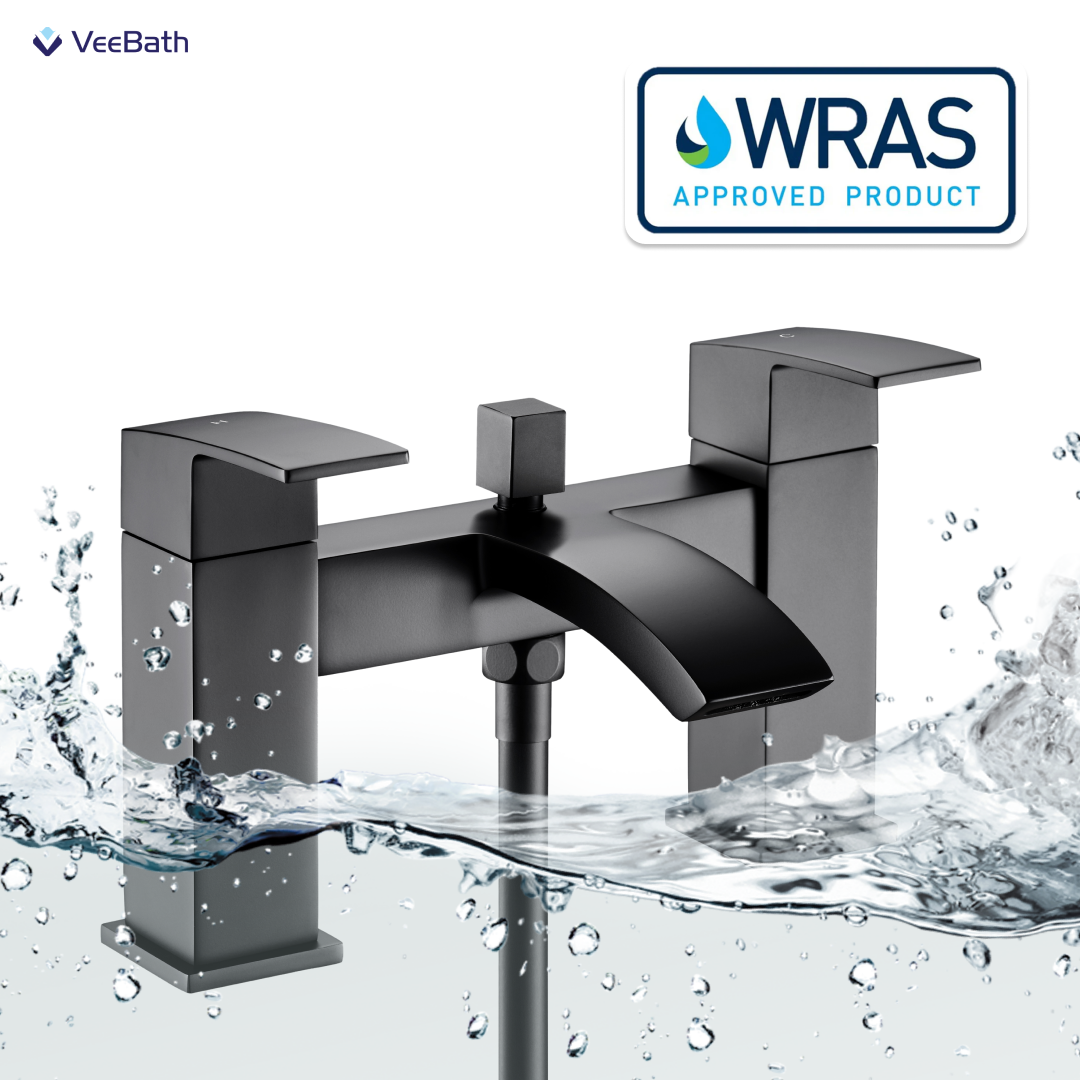Trace Bath Shower Mixer Tap with Kit - Matt Black
