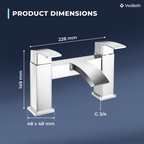 Trace Bath Filler chrome
