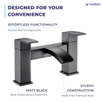 Trace Bath Filler Mixer Tap - Matt Black