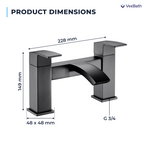 Trace Bath Filler Mixer Tap - Matt Black