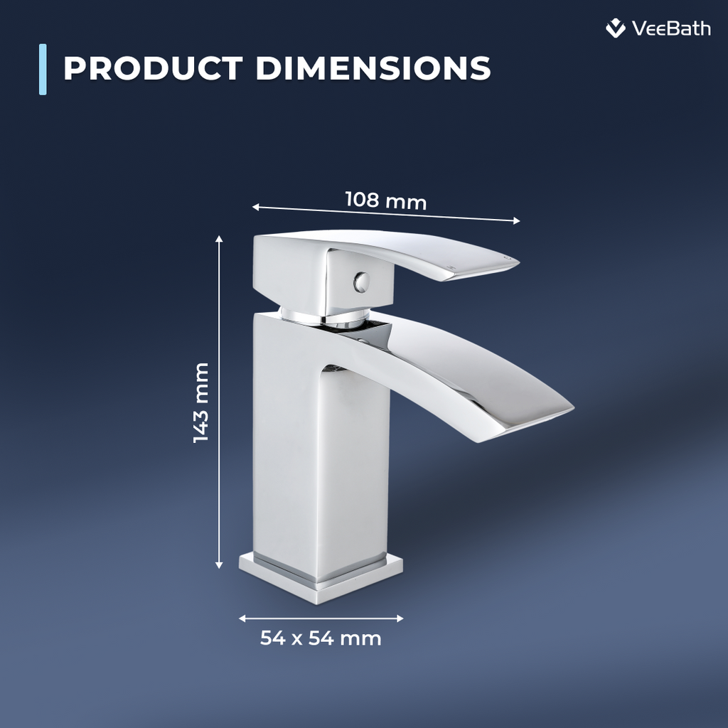 Trace Mono Basin Mixer inc. click waste chrome