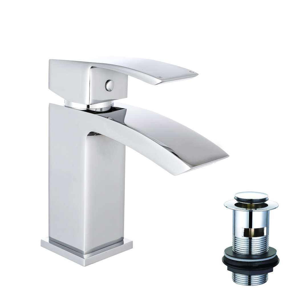 Trace Mono Basin Mixer inc. click waste chrome
