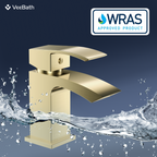 Trace Mono Basin Mixer Tap with Waste - Brushed Brass