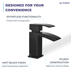 Trace Mono Basin Mixer Tap with Waste - Matt Black