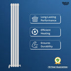 Princia Vertical Double Oval Panel Radiator