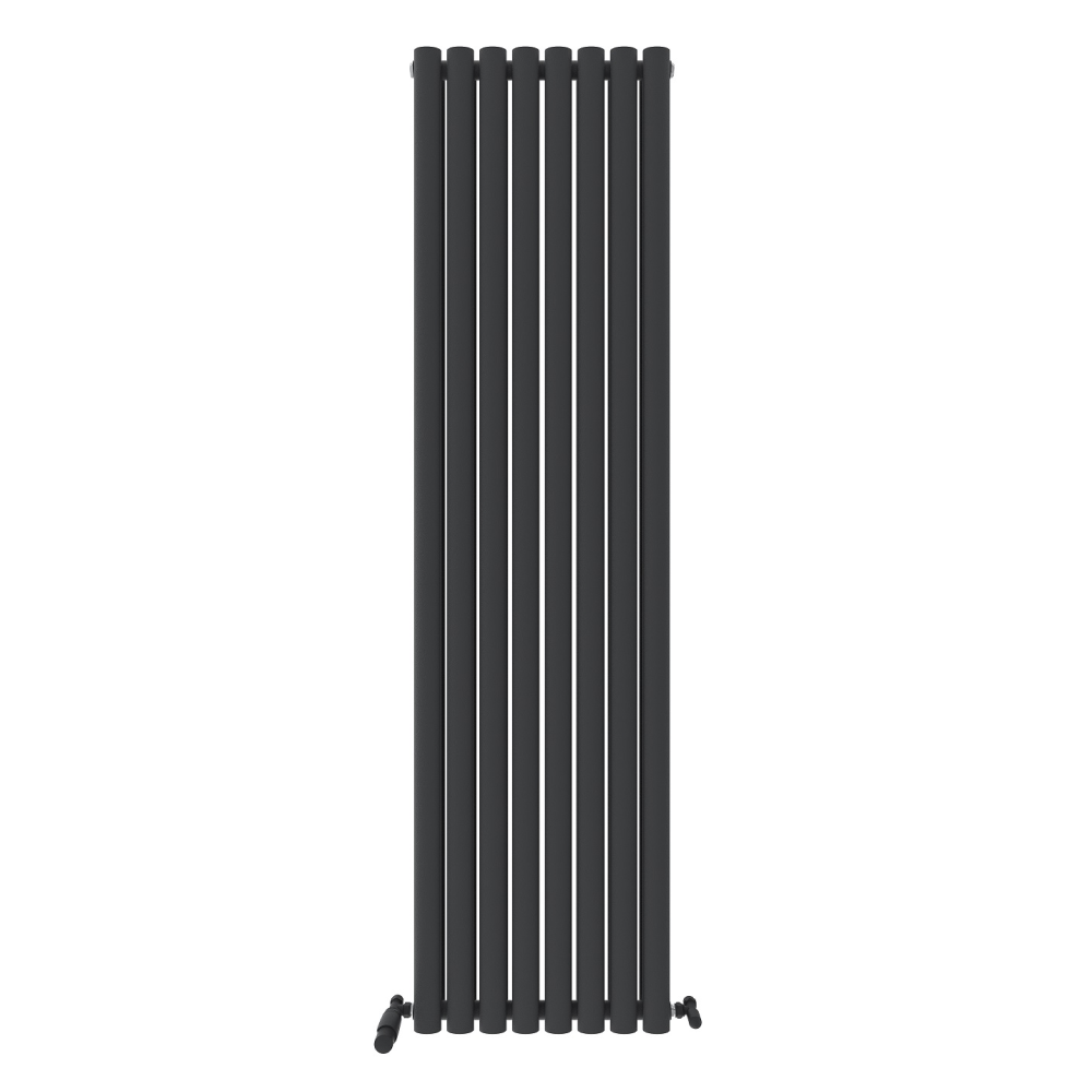Princia Vertical Double Oval Panel Radiator Anthracite 1800 x 600mm (RDG190)