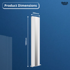 Princia White Double Panel Mirror Radiator - 1800 x 385mm