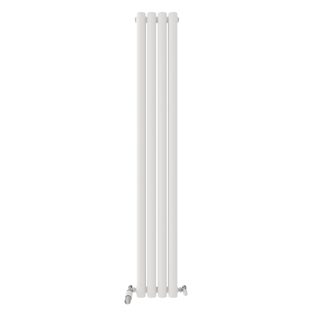 Princia Vertical Double Oval Panel Radiator White 1600 x 480mm (RC43)