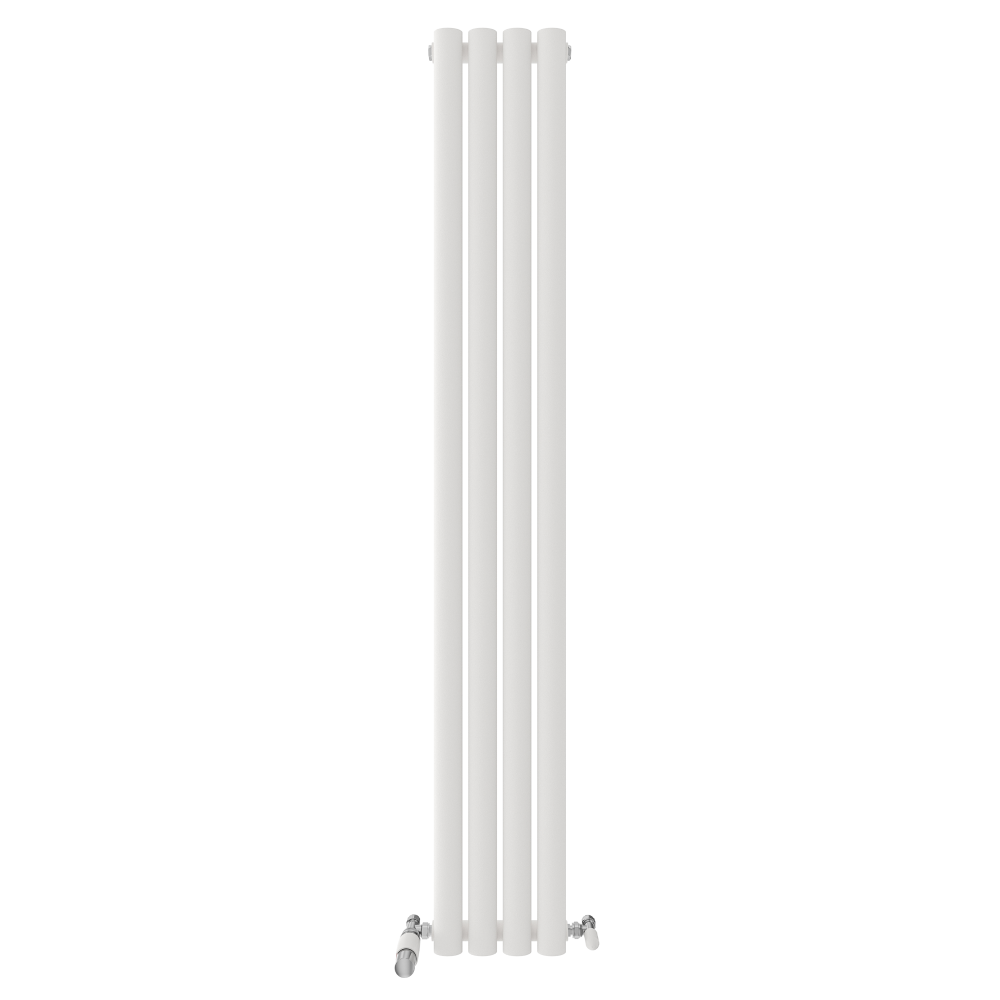 Princia Vertical Single Oval Panel Radiator White 1600 x 480mm