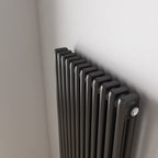 Anthracite 1800x560x70 two column Radiator + Angled Valve