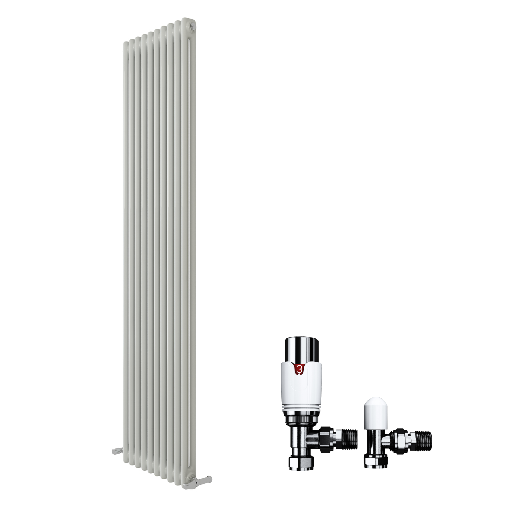 Anthracite 1800x560x70 two column Radiator + Angled Valve