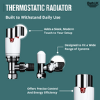 Belgravia Vertical Single Slim Flat Panel Radiator White 1800mm x 532mm + Angled Valve