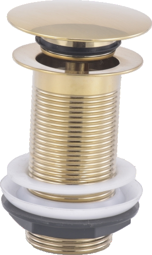 Ideal Full Dome Waste Unslotted - Brushed Brass