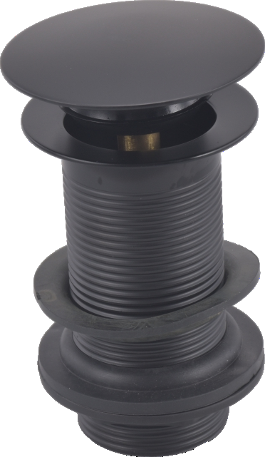 Ideal Full Dome Waste Unslotted - Matt Black