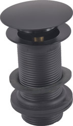 Ideal Full Dome Waste Unslotted - Matt Black