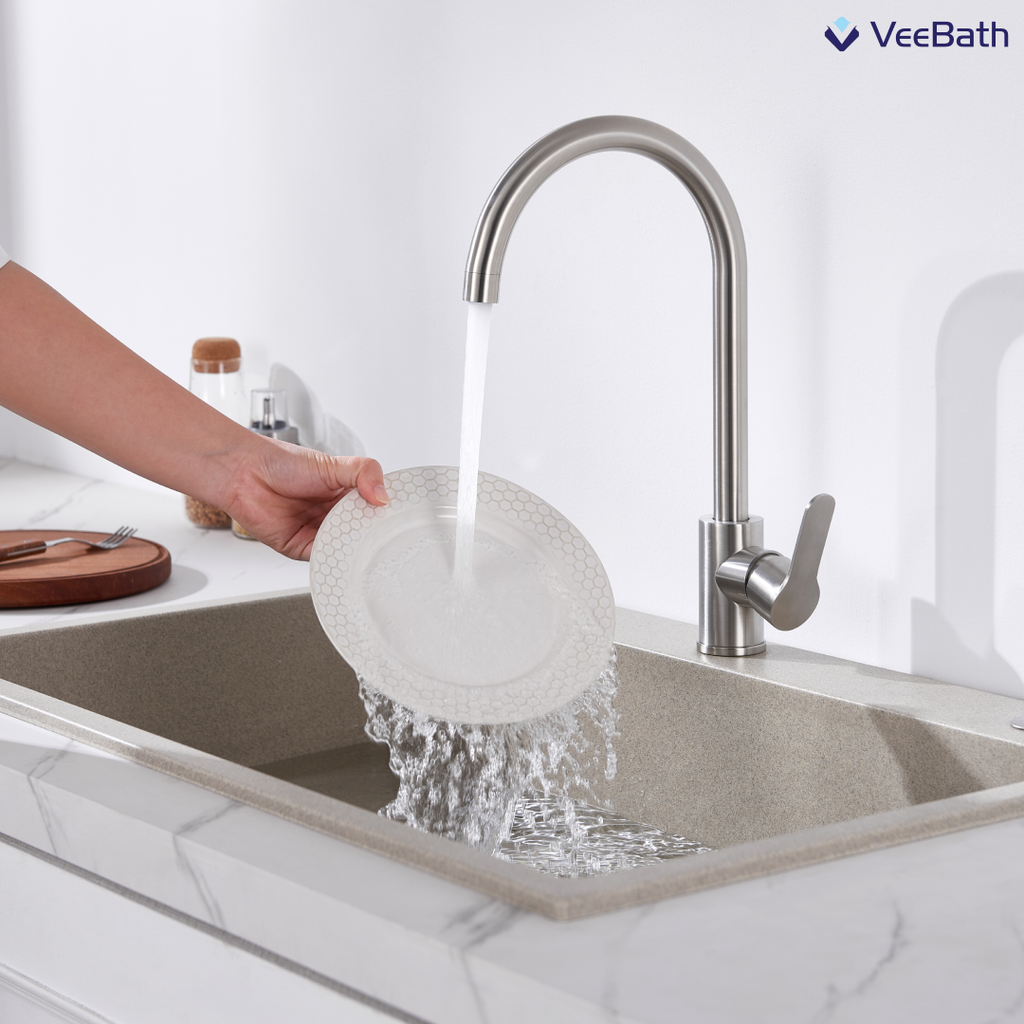 HENRY Stainless Steel Kitchen Mixer Tap - Stainless Steel