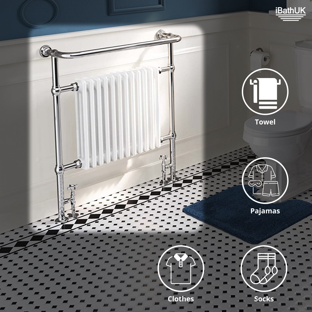 12 Column Traditional Vintage Heated Towel Rail Premium Bathroom Radiator