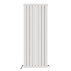 iBathUK Apex Vertical Double Panel Slim Flat Radiator, Wall Mounted Designer Radiator, High Heat Output, Matt White, 1600mm x 608mm