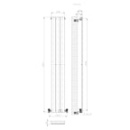 iBathUK Apex Vertical Single Panel Slim Flat Radiator, Designer Slim Radiator