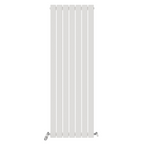 iBathUK Apex Vertical Single Panel Slim Flat Radiator, Wall Mounted Designer Radiator, High Heat Output, Matt White, 1600mm x 532mm