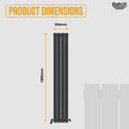 iBathUK Apex Vertical Double Slim Flat Panel Radiator, Designer Radiator, Vertical Radiators