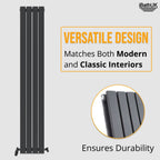 iBathUK Apex Vertical Double Slim Flat Panel Radiator, Designer Radiator, Vertical Radiators