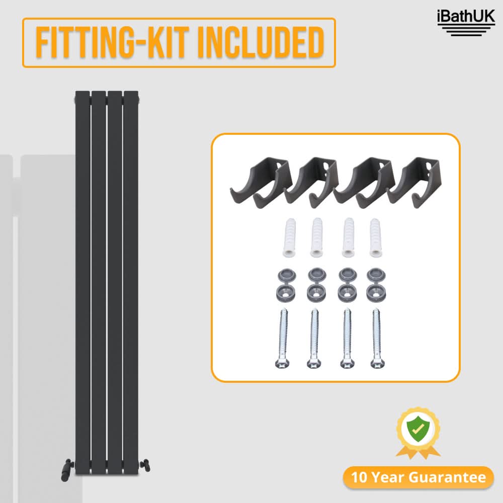 iBathUK Apex Vertical Double Slim Flat Panel Radiator, Designer Radiator, Vertical Radiators