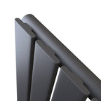 Belgravia Vertical Single Slim Flat Mirrored Panel Radiator Anthracite 1800mm x 605mm