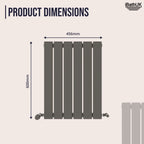 iBathUK Apex Horizontal Single Panel Slim Radiator, Designer Heating Radiators