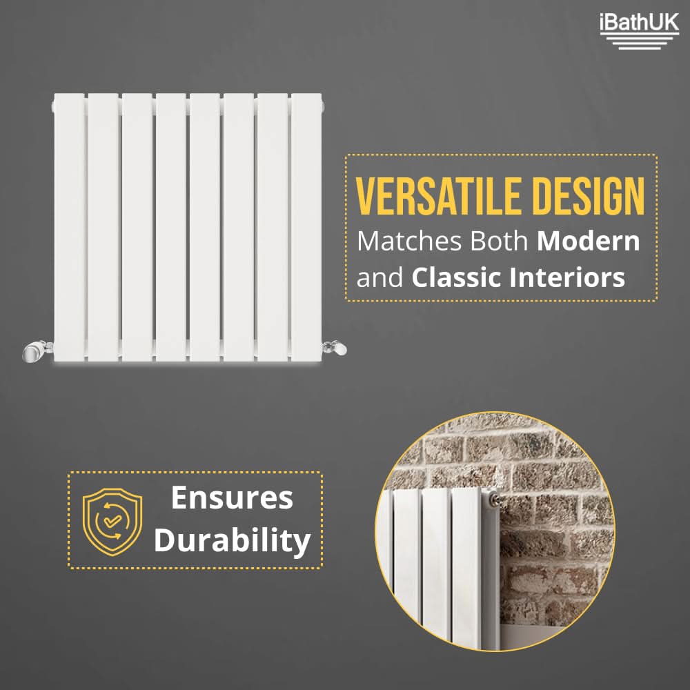iBathUK Apex Horizontal Double Panel Slim Flat Radiator, Designer Radiator, UK Radiators, Slim Radiators