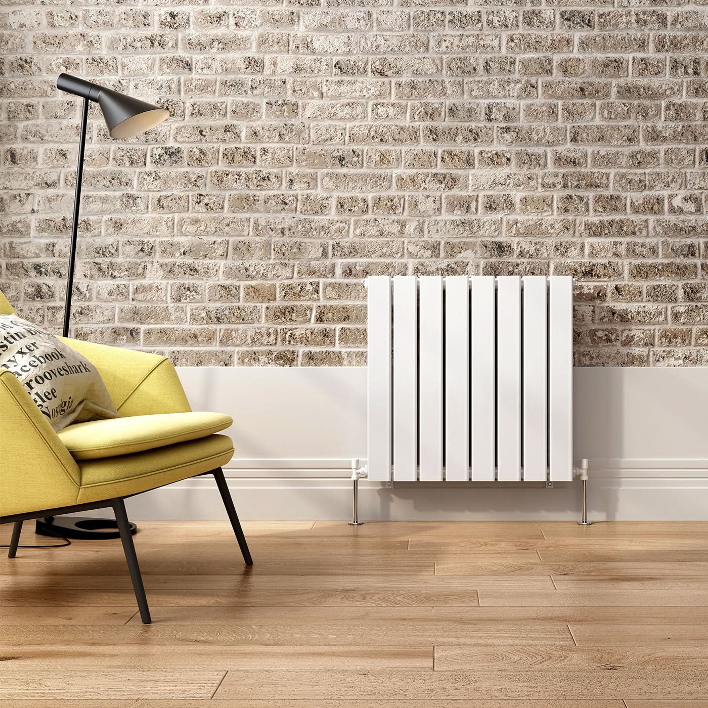 iBathUK Apex Horizontal Double Panel Slim Flat Radiator, Designer Radiator, UK Radiators, Slim Radiators