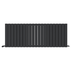 iBathUK Apex Horizontal Double Panel Slim Flat Radiator, Wall Mounted Designer Radiator, High Heat Output, Matt Anthracite, 600x1596mm